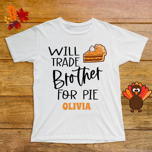 T-shirt Pour Bébé Nom de drôle de tarte de Thanksgiving de frère