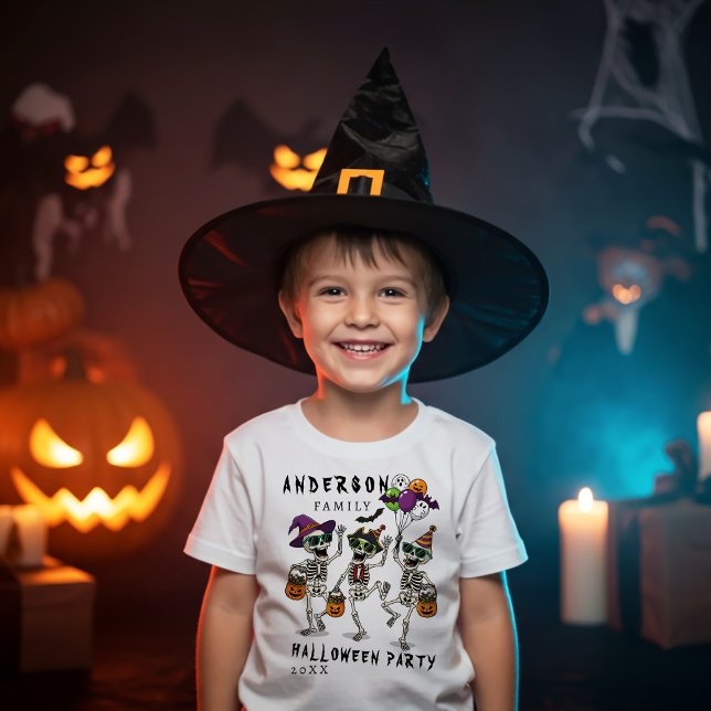 T-shirt Pour Bébé Nom de famille personnalisé Fête d'Halloween (Créateur téléchargé)