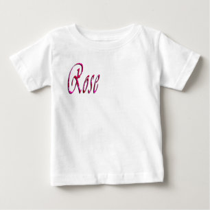 T-shirt Pour Bébé Nom de fille Rose,