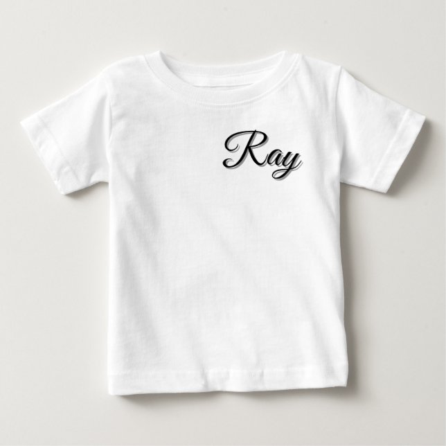 T-shirt Pour Bébé Nom de garçon Ray, (Devant)