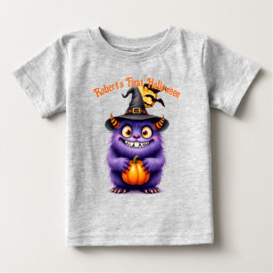 T-shirt Pour Bébé Nom de la première Personnaliser du monstre mignon