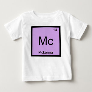 T-shirt Pour Bébé Nom de Mckenna Chimie Élément Tableau Périodique