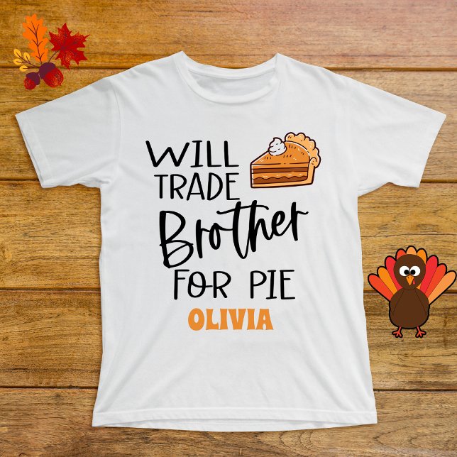 T-shirt Pour Bébé Nom de tarte de Thanksgiving drôle de frère (Créateur téléchargé)