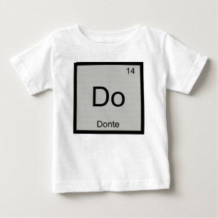 T-shirt Pour Bébé Nom du donneur Élément de chimie Tableau périodiqu
