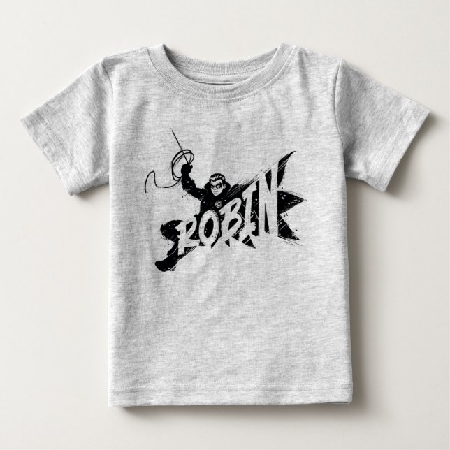 T-shirt Pour Bébé Nom du pinceau encre de Robin (Devant)
