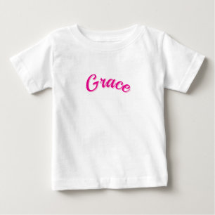 T-shirt Pour Bébé Nom Grâce Dans Passion Rose,