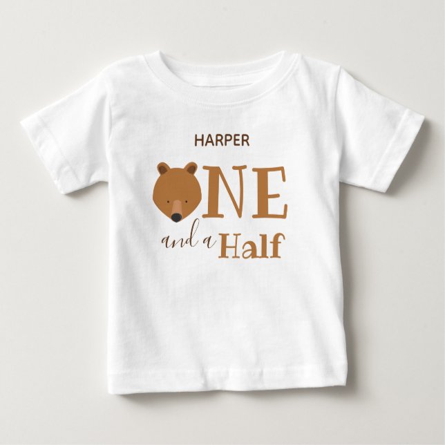 T-shirt Pour Bébé Nom Ours 18 mois Un an et demi (Devant)