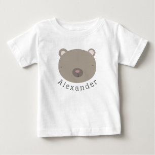 T-shirt Pour Bébé Nom personnalisable mignon ours bébé T-shirt