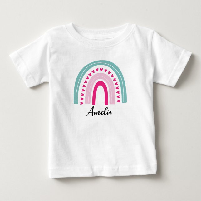 T-shirt Pour Bébé Nom personnalisé (Devant)