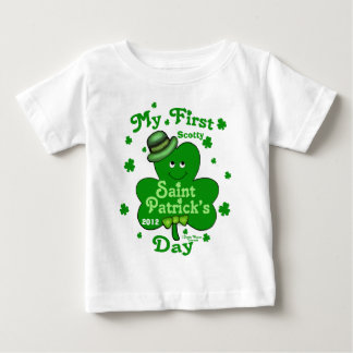 T-shirt Pour Bébé Nom personnalisé Baby Boy's First St. Patrick's Da