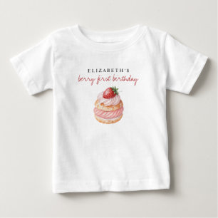 T-shirt Pour Bébé Nom personnalisé Berry First Birthday