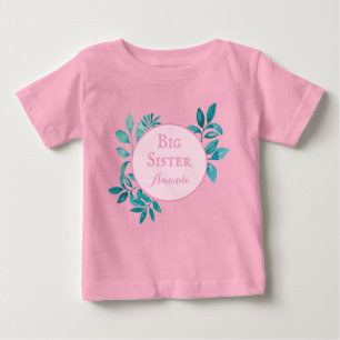 T-shirt Pour Bébé Nom personnalisé Big Sister