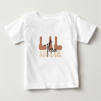 T-shirt Pour Bébé Nom personnalisé boho petite soeur typographie
