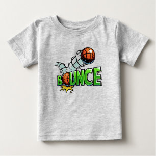 T-shirt Pour Bébé Nom personnalisé BOUNCE Vêtements de basket-ball