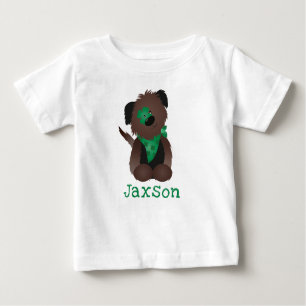 T-shirt Pour Bébé Nom personnalisé Chien quatre feuilles Clover