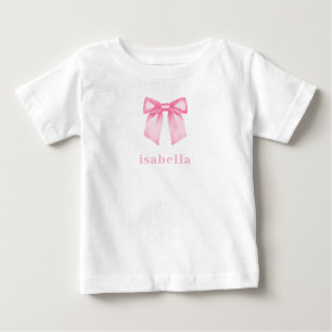 T-shirt Pour Bébé Nom personnalisé de fille de bébé Arc-en-ciel Rose