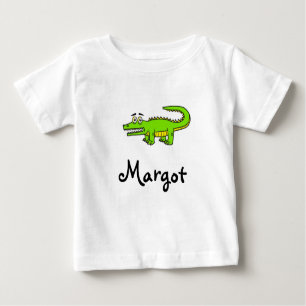 T-shirt Pour Bébé Nom personnalisé du bébé alligator