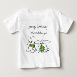 T-shirt Pour Bébé Nom Personnalisé Lettuce Enterrez-Vous Les Lapins 