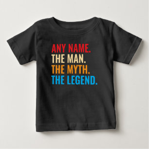 T-shirt Pour Bébé Nom personnalisé L'homme Le Mythe La Légende Rétro