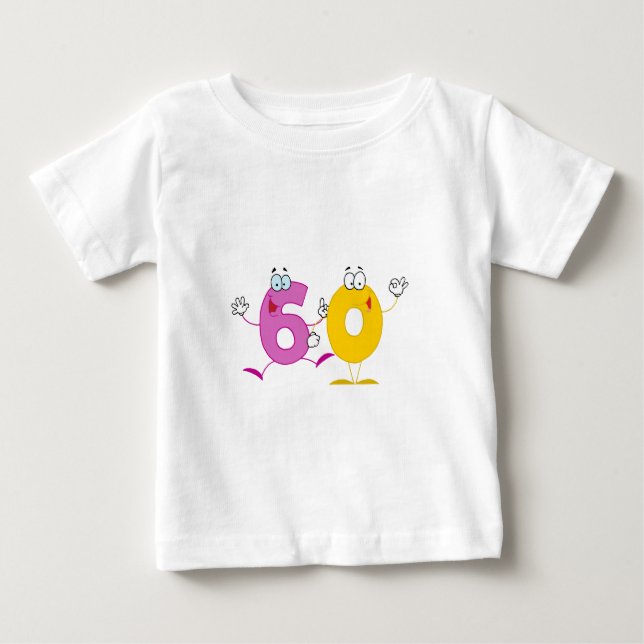 T-shirt Pour Bébé Nombre heureux 60 (Devant)
