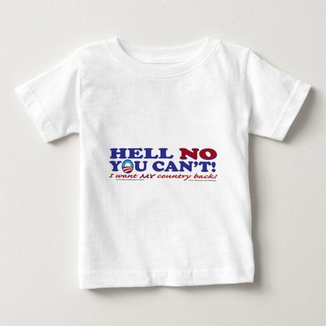 T-shirt Pour Bébé Non à Obama-Logo (Devant)