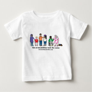 T-shirt Pour Bébé Non toutes les incapacités regardent des mêmes l