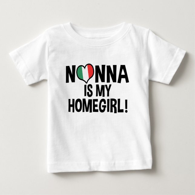 T-shirt Pour Bébé Nonna est ma fille (Devant)