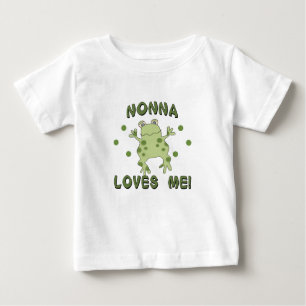 T-shirt Pour Bébé Nonna m'aime grenouille