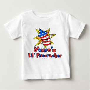 T-shirt Pour Bébé Nonno's Little Firecracker