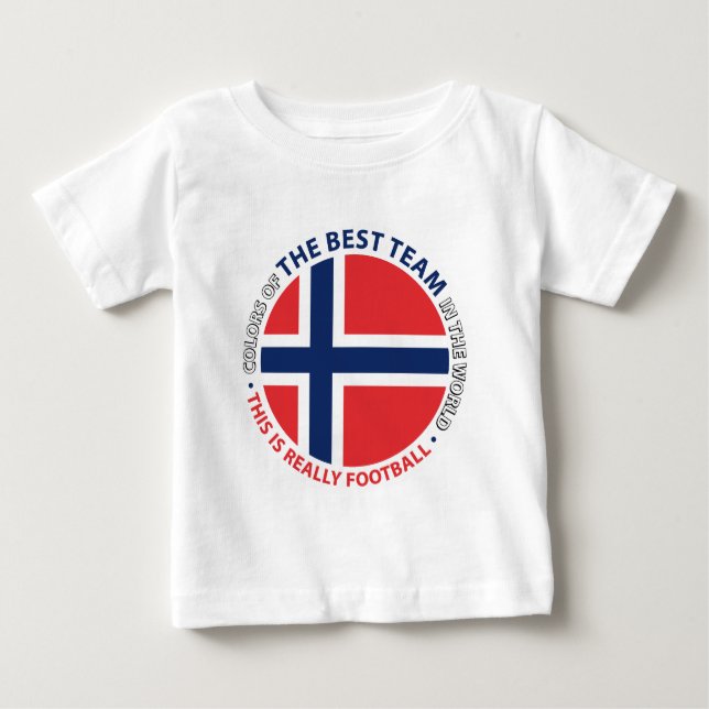T-shirt Pour Bébé Norge Norway Art Shield (Devant)