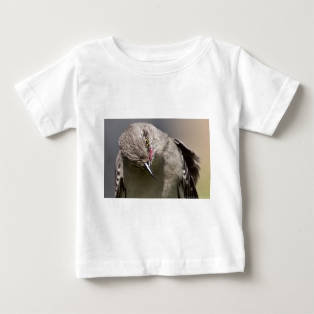T-shirt Pour Bébé Northern Mockingbird prend un Bow Appareils & cade (Devant)