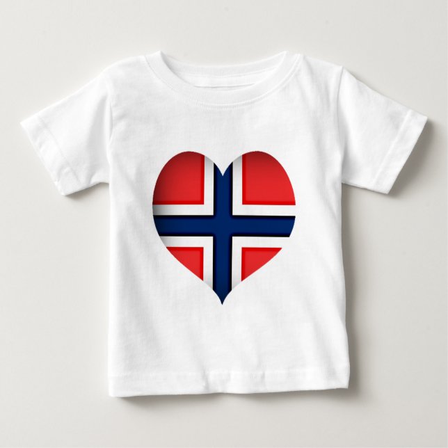 T-shirt Pour Bébé Norway Flag (Devant)