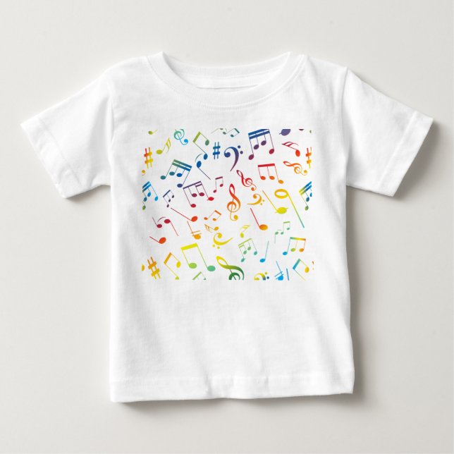 T-shirt Pour Bébé Notes musicales 4 (Devant)