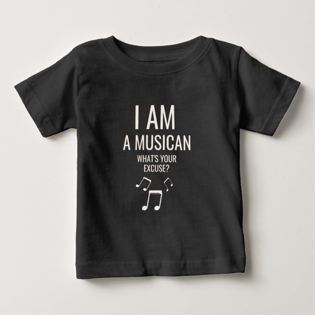 T-shirt Pour Bébé Notes musicales pour un musicien amusant Humour (Devant)