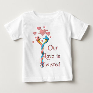 T-shirt Pour Bébé Notre amour est tordu