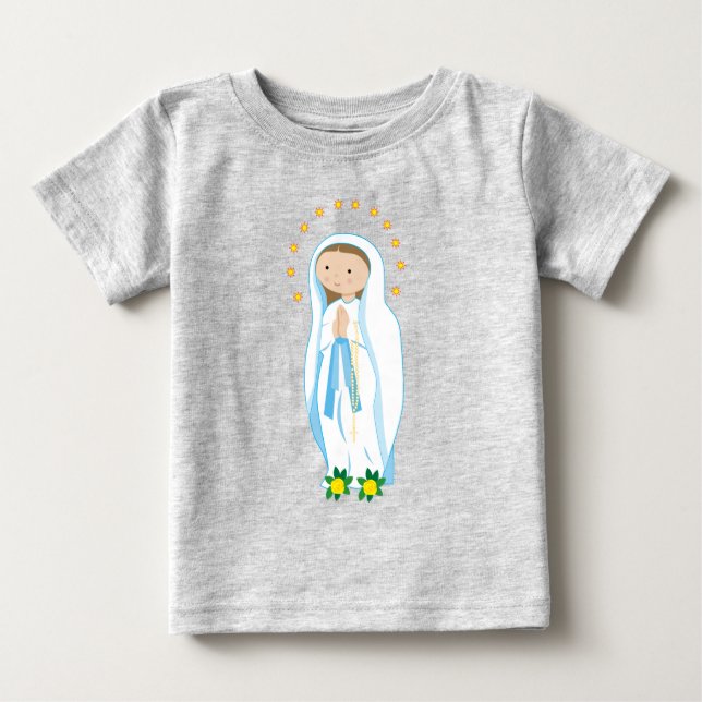 T-shirt Pour Bébé Notre Dame de Lourdes (Devant)