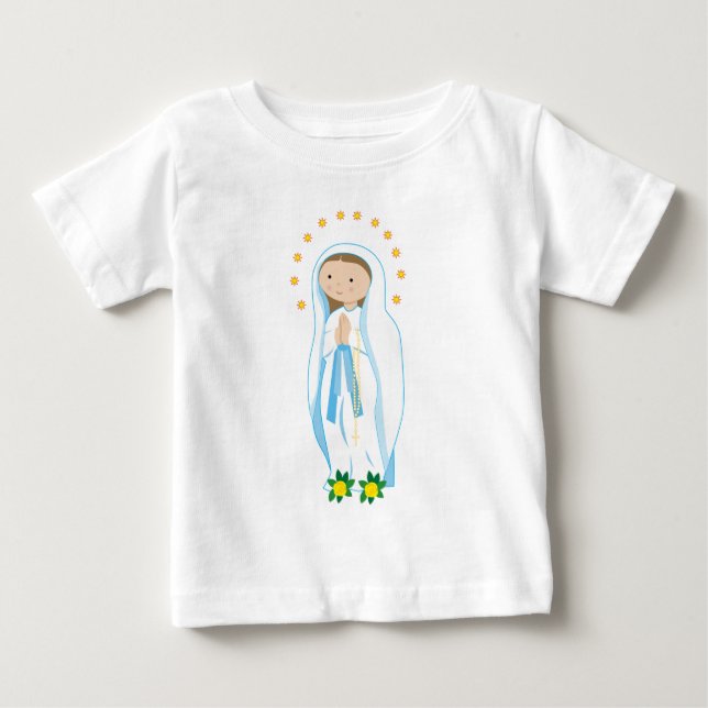 T-shirt Pour Bébé Notre Dame de Lourdes (Devant)