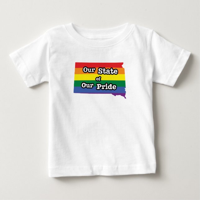 T-shirt Pour Bébé Notre État de notre fierté| Dakota du Sud (Devant)