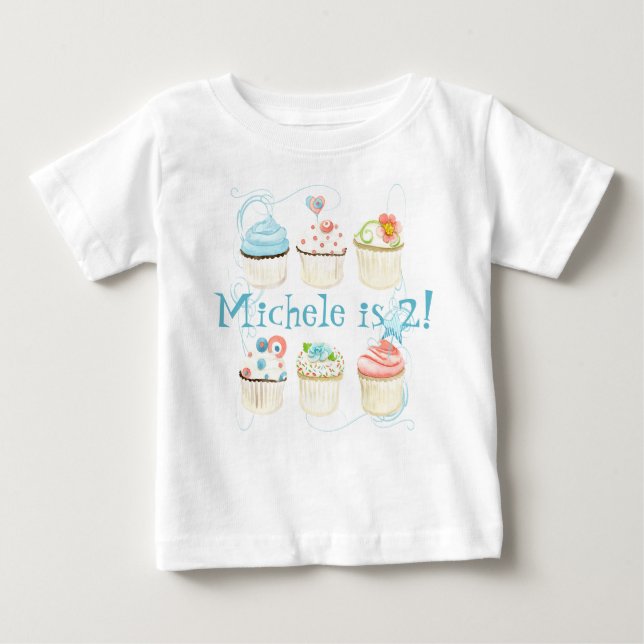 T-shirt Pour Bébé Notre 'Lil Cupcake, T-shirt bébé personnalisé (Devant)