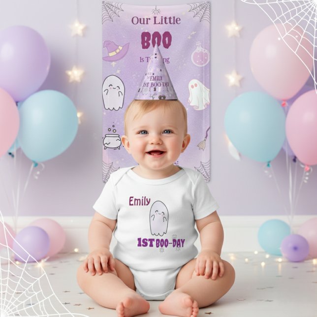 T-shirt Pour Bébé Notre petit Boo 1er anniversaire d'Halloween (Créateur téléchargé)