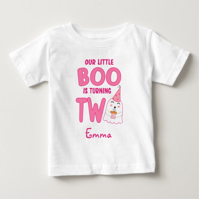 T-shirt Pour Bébé Notre Petit Boo Turner Deux Halloween 2e Anniversa (Devant)