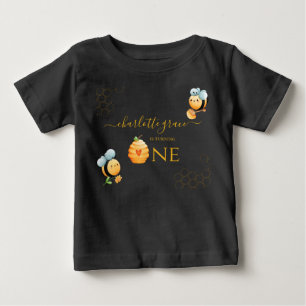 T-shirt Pour Bébé Notre petit miel a un an Fête d'anniversaire d'abe