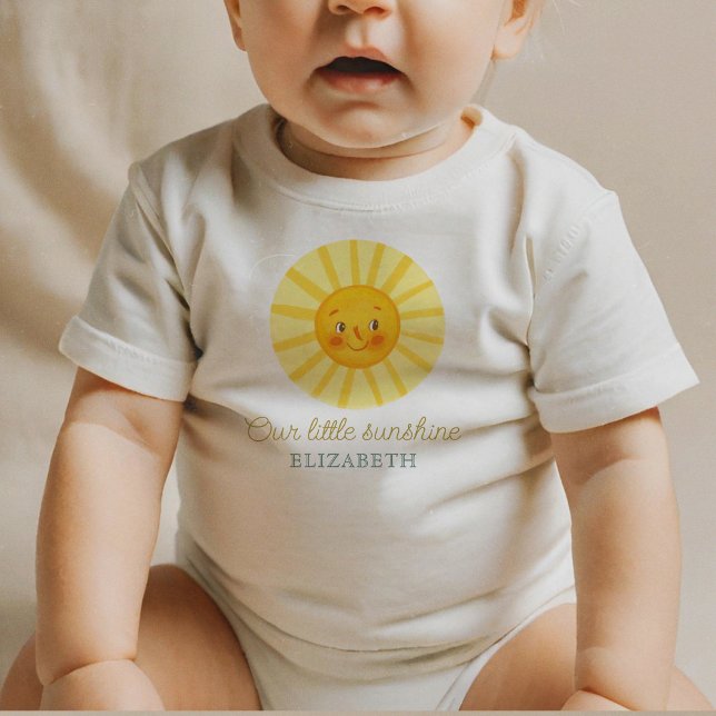 T-shirt Pour Bébé Notre petit soleil mignon soleil (Créateur téléchargé)
