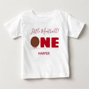 T-shirt Pour Bébé Notre Petite Boule De Viande À Un Premier Annivers