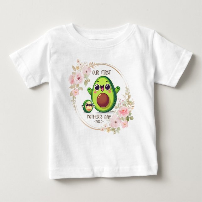 T-shirt Pour Bébé Notre première fête des mères (Devant)