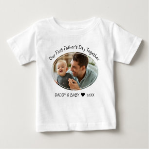 T-shirt Pour Bébé Notre première Fête des pères Ensemble Papa Baby P