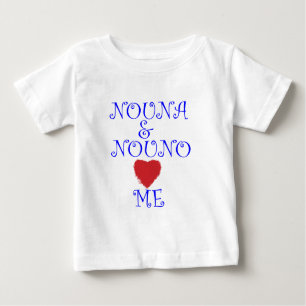 T-SHIRT POUR BÉBÉ NOUNA ET NOUNO M'AIMENT
