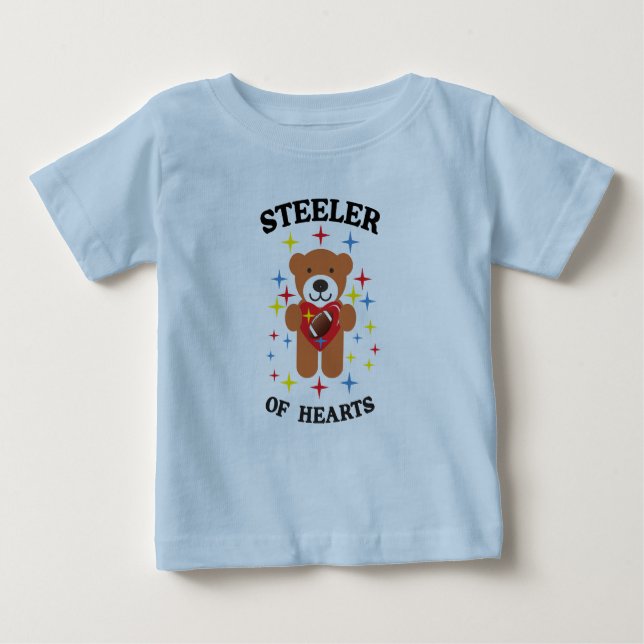 T-shirt Pour Bébé Nounours de coeurs ours en peluche football (Devant)