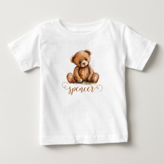 T-shirt Pour Bébé Nounours mignon personnalisé (Devant)