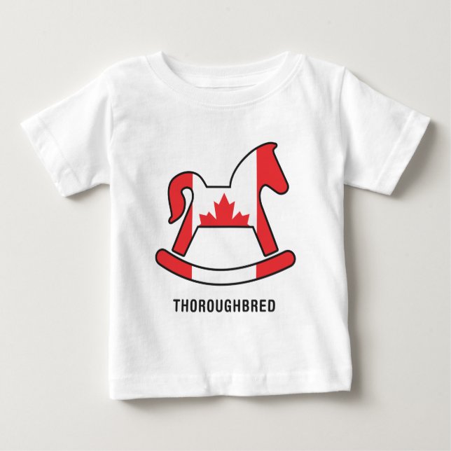 T-shirt Pour Bébé Nourrisson Pur-Sang Manches Longues (Devant)